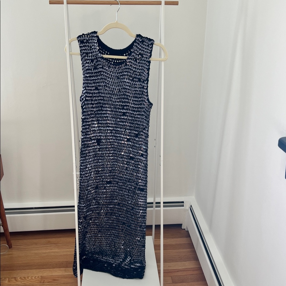 Rachel Comey Navy Sequin Midi Dress